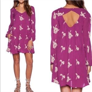 Free People Emma Austin mini dress magenta
